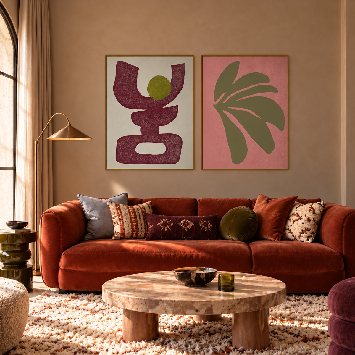 Cocktail party (zachtblauw & aubergine)